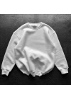 Basic Oversize Unisex Sweatshirt Beyaz