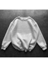 Basic Oversize Unisex Sweatshirt Gri