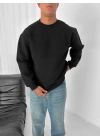 Basic Oversize Unisex Sweatshirt Siyah