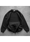 Basic Oversize Unisex Sweatshirt Siyah