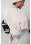 Basic Oversize Unisex Tshirt Krem