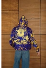 Baskılı Taraftar Maskeli Unisex Hırka Lacivert