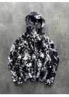 Baskılı Taraftar Maskeli Unisex Hırka Siyah