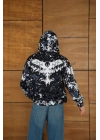 Baskılı Taraftar Maskeli Unisex Hırka Siyah