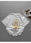 Bisiklet Yaka Basic Taraftar Tshirt Beyaz