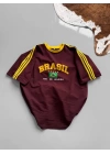 BRASIL Oversize Unisex Tshirt Bordo