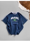 BRASIL Oversize Unisex Tshirt Lacivert