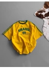 BRASIL Oversize Unisex Tshirt Sarı