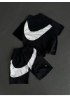 Capi Oversize Unisex Şortlu Takım Siyah