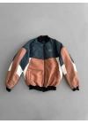 Çift Renk Unisex Bomber Ceket Kahve