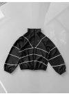 Çizgili Nk Paraşüt Unisex Ceket