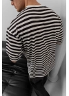 Çizgili Oversize Unisex Tshirt