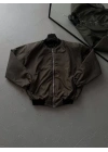 Dolgulu Unisex Bomber Ceket Haki