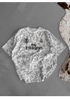 Fly Emirates Unisex Oversize T-Shirt Beyaz