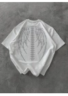 Grafty Unisex Oversize Tshirt Beyaz