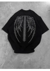 Grafty Unisex Oversize Tshirt Siyah