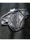 Gray Oversize Unisex Paraşüt Ceket