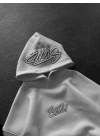 Kapüşon Detaylı SWD Sweatshirt Beyaz