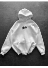 Kapüşonlu SWD Unisex Sweatshirt Beyaz