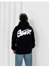 Kapüşonlu SWD Unisex Sweatshirt Siyah
