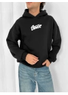 Kapüşonlu SWD Unisex Sweatshirt Siyah
