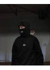 Kar Maskeli Kapüşonlu Unisex Sweatshirt Siyah