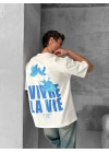 Lavie Unisex Oversize Tshirt Beyaz