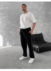 Logolu Basic Unisex Eşofman Siyah