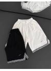 Logolu Basic Unisex Şort Siyah