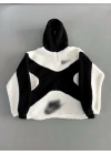 Maskeli Peluş Unisex Sweatshirt Siyah
