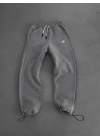 Nakışlı Şardonlu Unisex Baggy Eşofman Gri