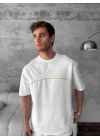 Nakışlı Unisex Oversize Tshirt Beyaz
