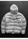 NK İçi Dolgulu Unisex Şişme Mont Beyaz