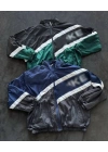 Parçalı Logo Detay Unisex Paraşüt Ceket Yeşil
