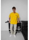 Polo Yaka Brasıl Oversize Tshirt Sarı