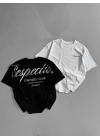 Respect Unisex Oversize Tshirt Beyaz