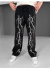 Şimşek Baskı Unisex Basic Eşofman Siyah