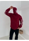 Spider Unisex Oversize Hırka Kırmızı