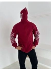 Spider Unisex Oversize Hırka Kırmızı