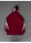 Spider Unisex Oversize Hırka Kırmızı
