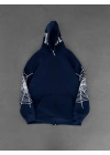 Spider Unisex Oversize Hırka Lacivert