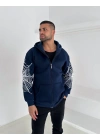Spider Unisex Oversize Hırka Lacivert