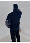 Spider Unisex Oversize Hırka Lacivert
