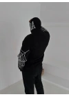 Spider Unisex Oversize Hırka Siyah
