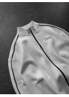 STWD Unisex Şardonlu Oversize Hırka Beyaz