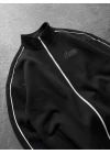 STWD Unisex Şardonlu Oversize Hırka Siyah