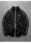 STWD Unisex Şardonlu Oversize Hırka Siyah