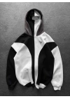 Taraftar Kar Maske Unisex Hırka Siyah-Beyaz