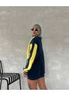 Taraftar Şardonlu Unisex Sweatshirt Lacivert