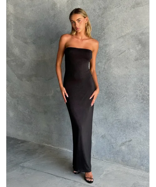 Straplez Maxi Elbise